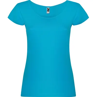 Camiseta escote amplio de algodón Guadalupe 155 g mujer personalizable