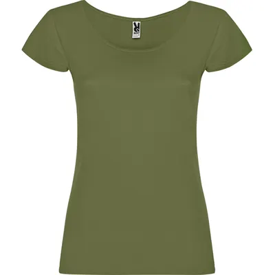 Camiseta escote amplio de algodón Guadalupe 155 g mujer personalizable