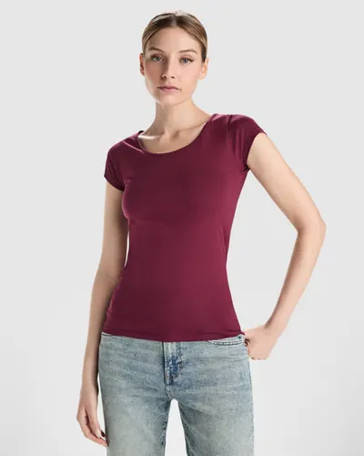 Camiseta escote amplio de algodón Guadalupe 155 g mujer personalizable