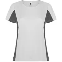 Camiseta técnica bicolor Shanghai 140 g con paneles mesh mujer de tejido principal: 100% poliéster bird´s eye, vista lateral