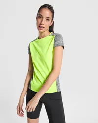 Camiseta técnica antirroce combinada Zolder 135 g mujer de tejido delantero: 100% poliéster bird´s eye, vista frontal