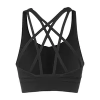 Top deportivo elástico tirantes cruzados Sebring 255 g de 75% poliéster reciclado, 25% elastano, 255, detalle 1