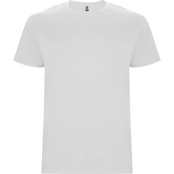 Camiseta de algodón Stafford 190 g manga corta en blanco de 100% algodón, punto liso, 190 g/m², vista frontal