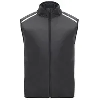 Chaleco cortavientos ultraligero plegable Jannu de tejido delantero: 100% poliéster, vista lateral