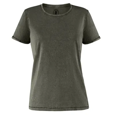 Camiseta de algodón peinado Husky 160 g efecto lavado mujer personalizable