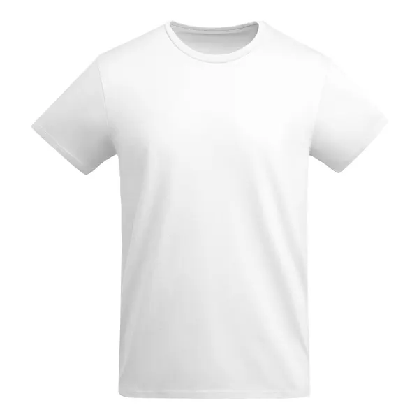 Camiseta de algodón orgánico Breda 175 g OCS en blanco de 100% algodón orgánico, 175 g/m², vista frontal