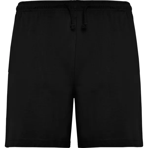 Pantalón corto de algodón 200 g punto liso en negro de 100% algodón, 200 g/m², vista frontal