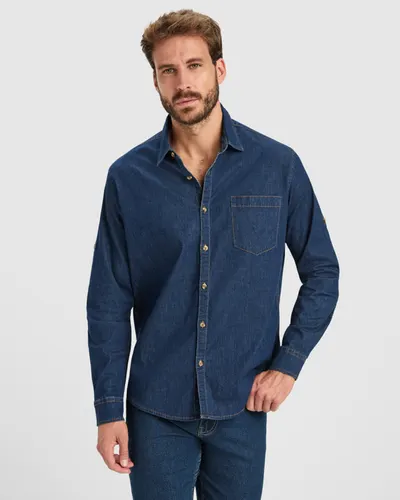 Camisa vaquera manga larga stretch 210 g personalizable
