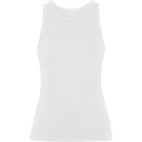Camiseta Dribe sin mangas canalé algodón 220 g mujer de 95% algodón 5% elastano punto de canalé, 220, vista lateral