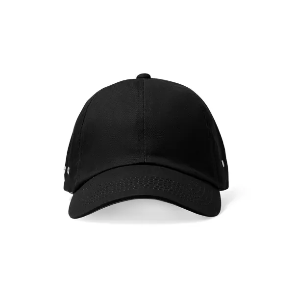 Gorra casual Terra 6 paneles algodón 260 g en negro de 100% algodón, 260 g/m², vista frontal