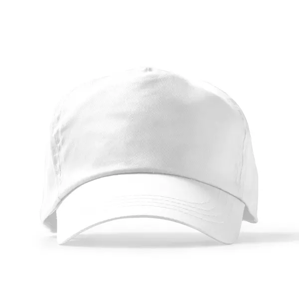 Gorra Freya 5 paneles algodón 170 g bicolor en blanco de algodón, 170 g/m², vista frontal