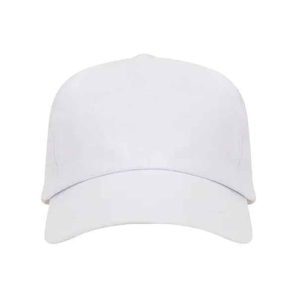 Gorra Uranus 5 paneles algodón 170 g en blanco de 100% algodón, 170 g/m², vista frontal