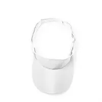 Visera deportiva de microfibra Wizer con velcro de poliéster, vista lateral