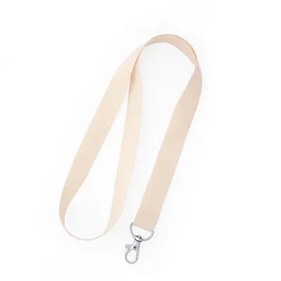Lanyard de algodón con mosquetón personalizable