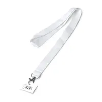 Lanyard de RPET Ecohost con mosquetón de RPET, vista frontal