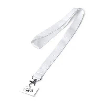 Lanyard de RPET Ecohost con mosquetón personalizable