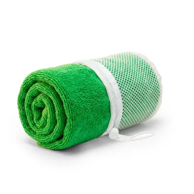 Toalla absorbente de microfibra Kelsey 185 g con funda personalizable
