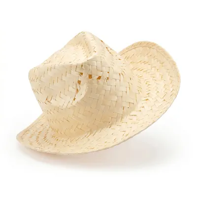 Sombrero artesanal de paja natural personalizable