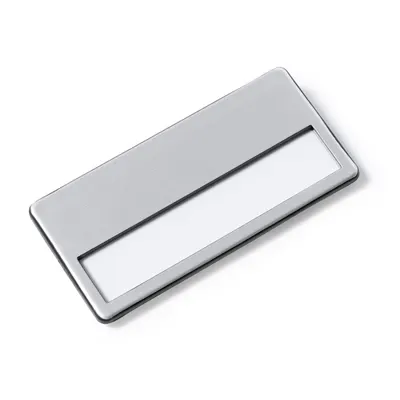 Identificador con frontal de aluminio personalizable