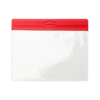Identificador transparente horizontal de PVC Bash de PVC, vista frontal