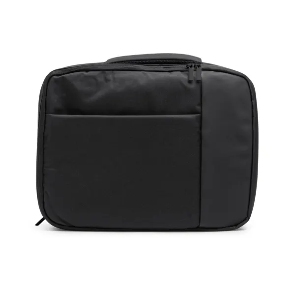 Mochila portátil Warka 15 pulgadas poliéster 300D en negro de políester, vista frontal