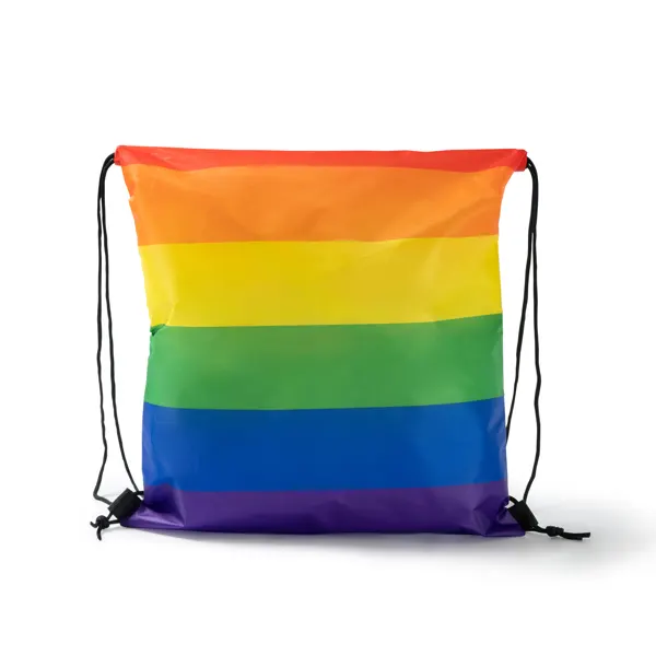 Mochila de cuerdas poliéster multicolor Bremen en multi color de poliester, vista frontal