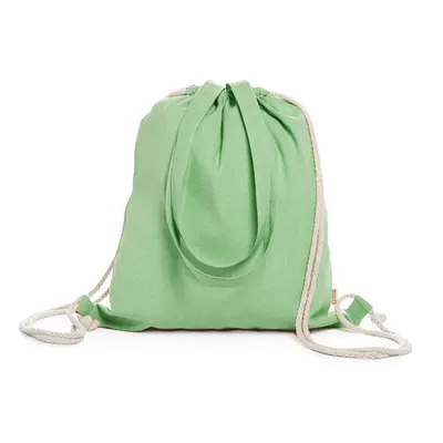 Mochila de cuerdas algodón reciclado asas largas Varese 140 g personalizable
