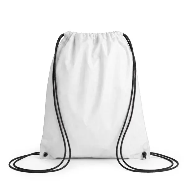 Mochila de cuerdas poliéster Hamelin 210D 70 g en blanco de 100% poliéster, 210D, 70 g/m², vista frontal