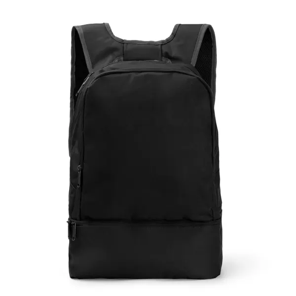 Mochila deportiva Falco 420 g 30 l con bolsillo zapatero en negro de 100% poliéster 900D, 420 g/m², vista frontal