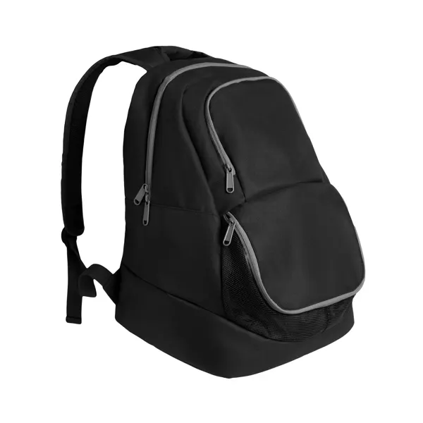 Mochila deportiva Columba 420 g 31 l con bolsillo zapatero en negro de 100% poliéster 900D, 420 g/m², vista frontal