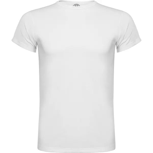 Camiseta de poliéster Sublima 150 g costuras laterales en blanco de 100% poliéster, tacto algodón, 150 g/m², vista frontal