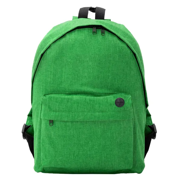 Mochila de poliéster Teros 400 g 300D 14 l jaspeada en verde helecho vigoré de 100% poliéster 300D, 400 g/m², vista frontal