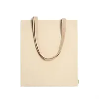 Bolsa de algodón orgánico Berna 120 g asas largas de 100% algodón orgánico de 120 g/m², detalle 1