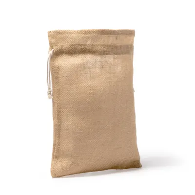 Bolsa saco de yute Flay con cordones personalizable