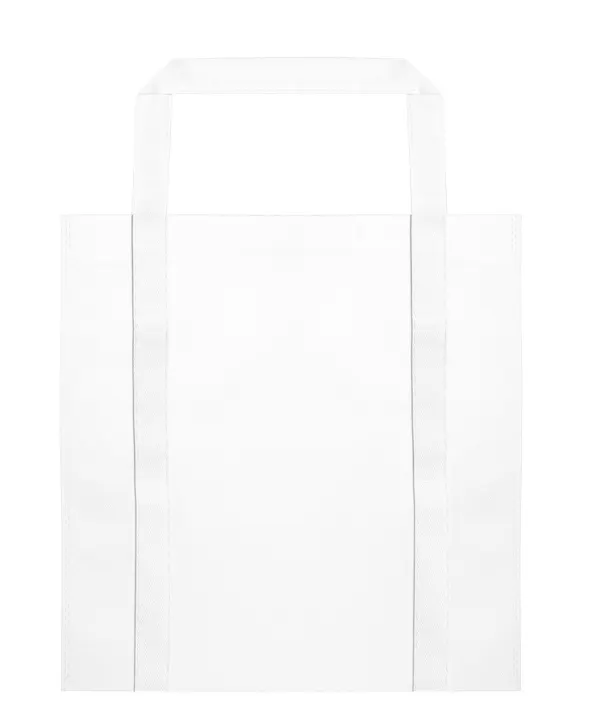 Bolsa non woven Barnet 80 g de compra con asas de 58 cm en blanco de non-woven de 80 g/m², vista frontal