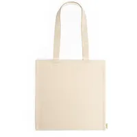 Bolsa de algodón orgánico Greta 300 g asas largas de 100% algodón orgánico, vista lateral