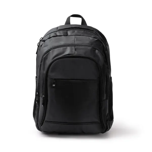 Mochila portátil de nylon Mardok 600D en negro de nylon 600D, vista frontal