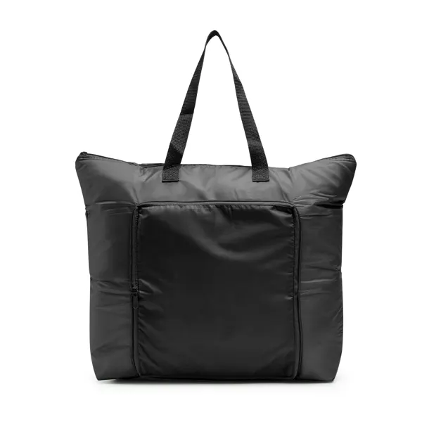 Bolsa nevera plegable de poliéster Lubin 190T en negro de poliéster, vista frontal