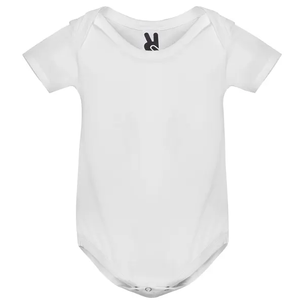 Body bebé de algodón Honey 175 g manga corta en blanco de 96% algodón peinado / 4% elastano, punto, vista frontal
