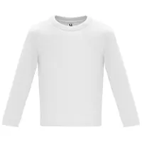 Camiseta bebé de algodón peinado 160 g manga larga de 100% algodón peinado, punto liso, 160 g/m², vista lateral