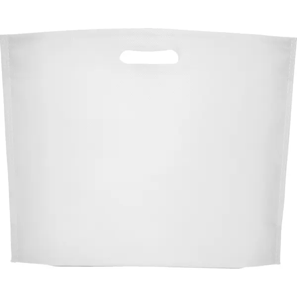 Bolsa non woven termosellada Ocean con fuelle 80 g en blanco de 100% polipropileno no tejido, 80 g/m², vista frontal
