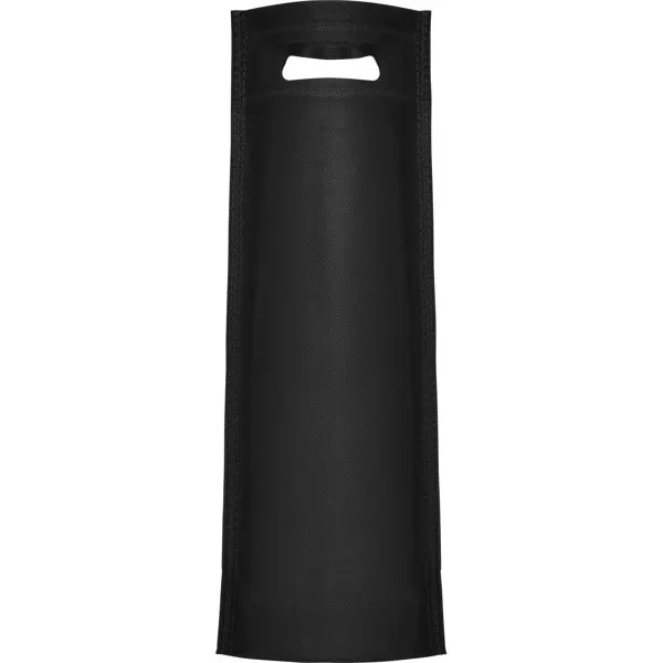 Bolsa non woven termosellada River 80 g para botellas en negro de 100% polipropileno no tejido, 80 g/m², vista frontal