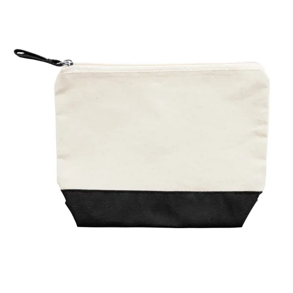 Neceser de algodón Doel 280 g bicolor en crudo/negro de algodón 280 g/m², vista frontal