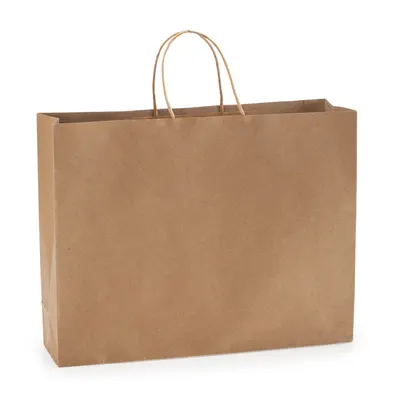 Bolsa de papel natural 110 g asas cortas personalizable