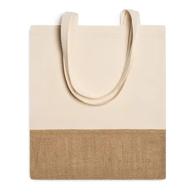 Bolsa algodón y yute 120 g asas largas personalizable