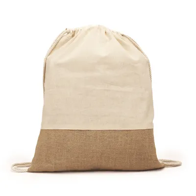 Mochila de cuerdas algodón Wilkes 120 g y yute personalizable