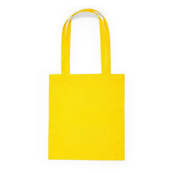 Bolsa de algodón Mountain 140 g asas largas en amarillo de 100% algodón, 140 g/m², vista frontal