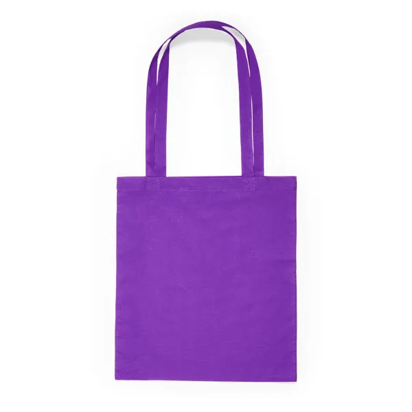 Bolsa de algodón Mountain 140 g asas largas en morado de 100% algodón, 140 g/m², vista frontal