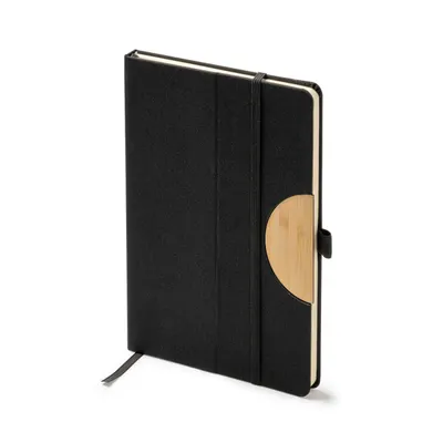 Libreta A5 de RPET Darit con soporte para dispositivos personalizable
