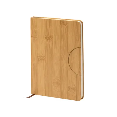 Libreta A5 cuero reciclado efecto bambú personalizable